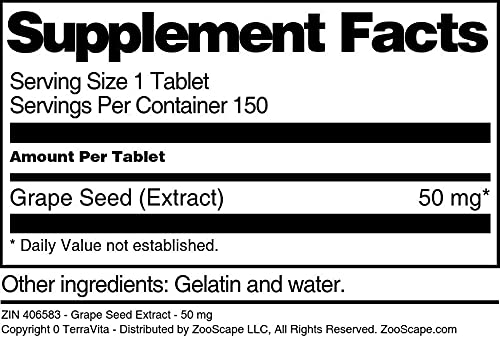 Amazon.com: Grape Seed Extract - 50 mg (150 Tablets, ZIN: 406583